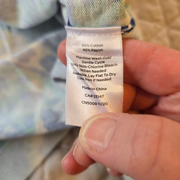 Talbots Cardigan Sweater Women's XL Blue Green Paisley Career Classic Spring - Picture 4 of 6